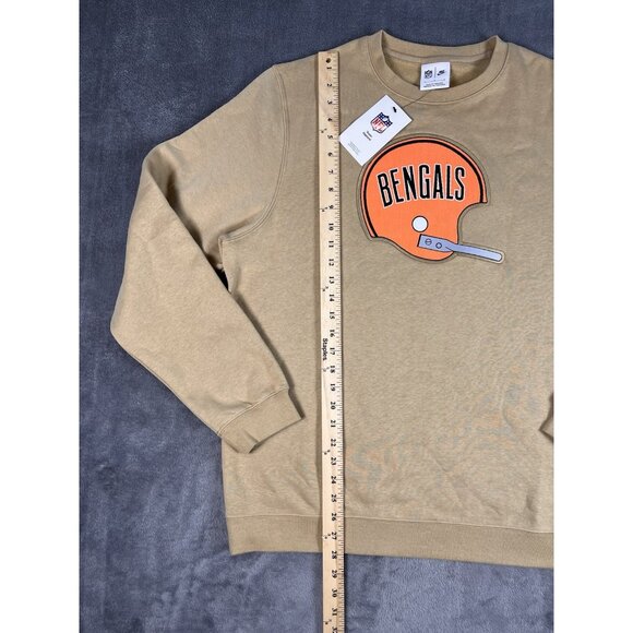 Nike Cincinnati Bengals Men's Size Large Tan Rewind Club Sweatshirt - Picture 10 of 10